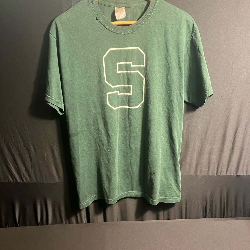 Michigan State Spartans Vintage Best T-Shirt Green Block S Logo size L
